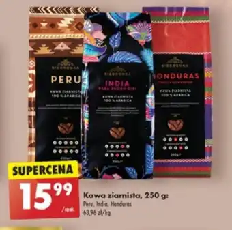 Biedronka Kawa ziarnista, 250 g: Peru, India, Honduras oferta