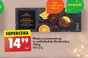 Biedronka PLASTRY POMARAŃCZY w czekoladzie Biedronka 150g oferta