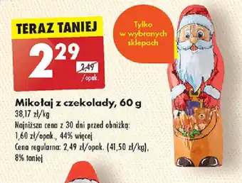 Biedronka Mikołaj z czekolady, 60 g oferta