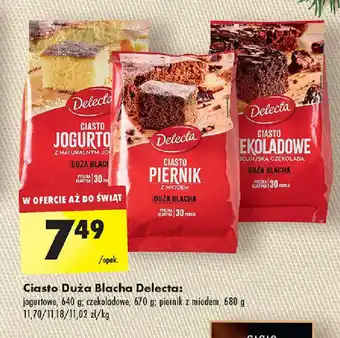 Biedronka Ciasto Duża Blacha Delecta 640g oferta