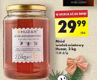 Biedronka MIÓD WIELOKWIATOWY PSZCZELI NEKTAROWY HUZAR 2kg oferta