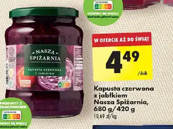 Biedronka Kapusta czerwona z jabłkiem Nasza Spiżarnia, 680 g/420 g oferta