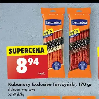 Biedronka Kabanosy Exclusive Tarczyński, 170 g oferta