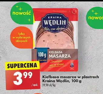 Biedronka Kiełbasa masarza w plastrach Kraina Wędlin, 100 g oferta