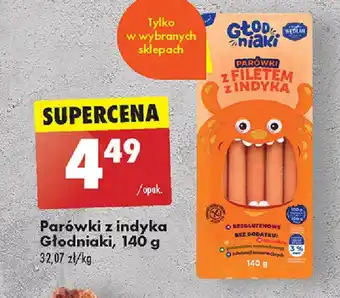 Biedronka Parówki z indyka Głodniaki, 140 g oferta