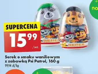 Biedronka Serek o smaku waniliowym z zabawką Psi Patrol, 160 g oferta