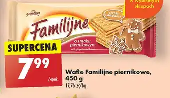 Biedronka Wafle Familijne piernikowe, 450 g oferta