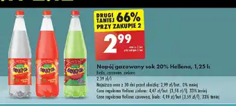 Biedronka Napój gazowany sok 20% Hellena, 1,25 l oferta