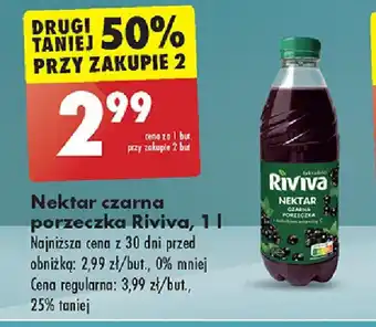 Biedronka Nektar czarna porzeczka Riviva, 1l oferta