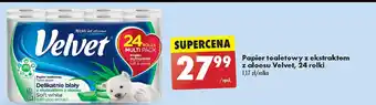 Biedronka Papier toaletowy z ekstraktem z aloesu Velvet, 24 rolki oferta