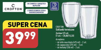 ALDI CROFTON Szklanki termiczne 2/3 szt. oferta