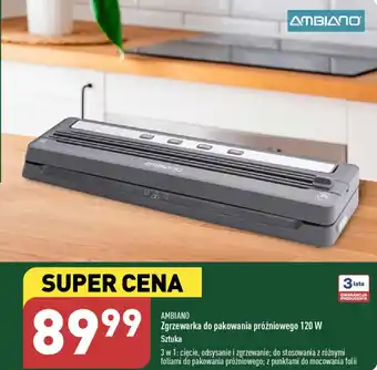 ALDI AMBIANO Zgrzewarka do pakowania próżniowego 120 W oferta