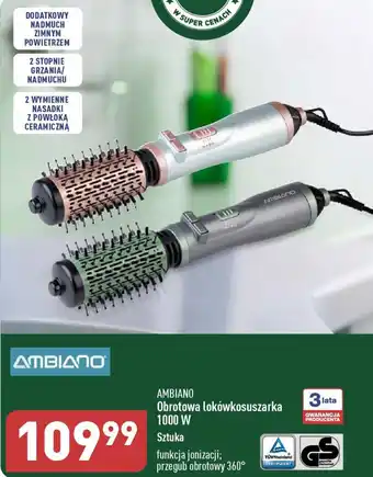ALDI AMBIANO Obrotowa lokówkosuszarka 1000 W oferta