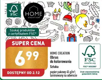 ALDI Obrus do kolorowania oferta