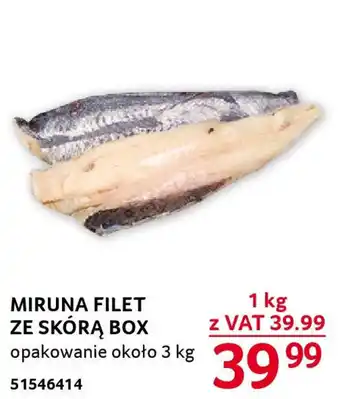Selgros MIRUNA FILET ZE SKÓRĄ BOX opakowanie około 3 kg oferta