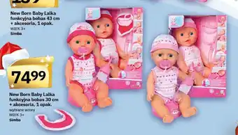 Twój Market New Born Baby Lalka funkcyjna bobas 30 cm + akcesoria oferta