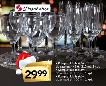 Komplet kieliszków do szampana 6 el. 210 ml/do wina 6 el. 255 ml/ do wina 6 el. 350 ml