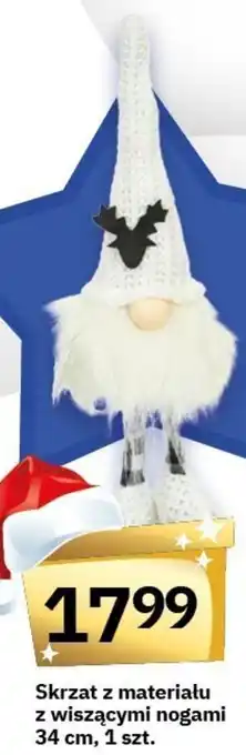 Twój Market Skrzat z materiału z wiszącymi nogami 34 cm, 1 szt. oferta