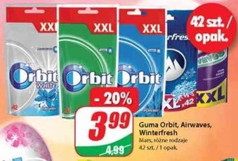 Dino Guma Orbit, Airwaves, Winterfresh 42szt./opak. oferta