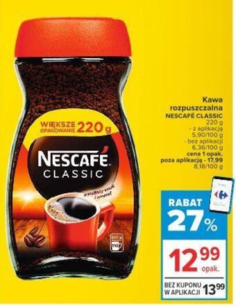 Carrefour Kawa rozpuszczalna Nescafé Classic 200g oferta