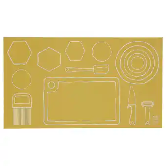 IKEA Tabberas mata silikonowa, żółty, 72x42 cm oferta