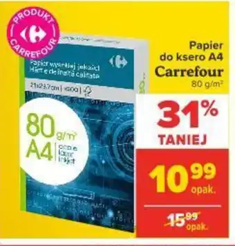 Carrefour Papier do ksero A4 Carrefour oferta