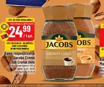 Polomarket Kawa rozpuszczalna Jacobs Crema lub Cronat Gold 200 g oferta