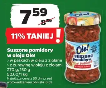 Netto Suszone pomidory w oleju Ole! 270/150g oferta