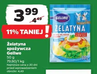 Netto Żelatyna spożywcza Gellwe 50g oferta