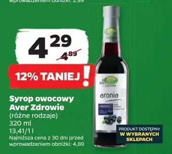 Netto Syrop owocowy Aver Zdrowie 320 ml oferta