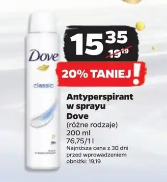 Netto Antyperspirant w sprayu Dove 200 ml oferta