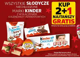 Kaufland WSZYSTKIE SŁODYCZE NIECHŁODZONE MARKI KINDER oferta