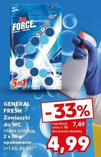 Kaufland GENERAL FRESH Zawieszki do WC 2 x 50 g oferta