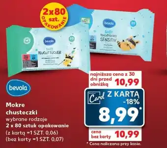 Kaufland bevola Mokre chusteczki 2x80szt. oferta