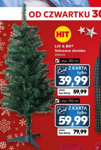 Kaufland LIV & BO Sztuczna choinka zielona wys. 120cm oferta
