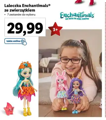 Lidl Laleczka Enchantimals ze zwierzątkiem oferta