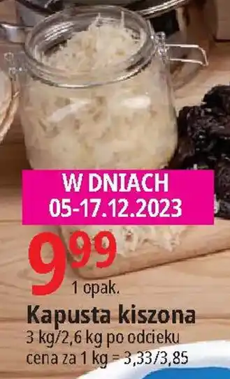 E.Leclerc Kapusta kiszona 3 kg/2,6 kg oferta