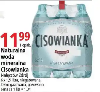 E.Leclerc Naturalna woda mineralna Cisowianka 6 x 1,5 L oferta