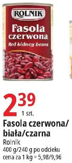 E.Leclerc Fasola czerwona/biała/czarna 400/240 g oferta