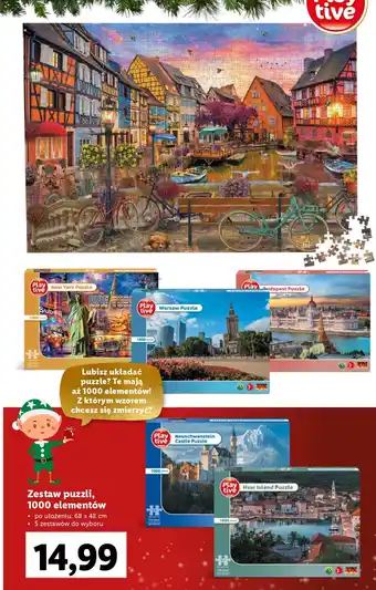 Lidl Zestaw puzzli 1000 elementów Play tive oferta