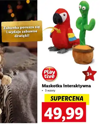 Lidl Maskotka interaktywna Play tive oferta