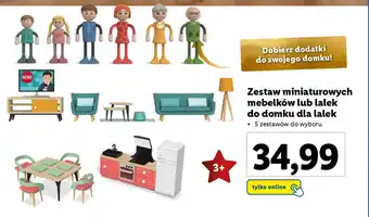 Lidl Zestaw miniaturowych mebelków lub lalek do domku dla lalek Play Tive oferta