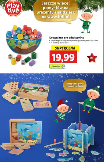 Lidl Play tive Drewniana gra edukacyjna oferta