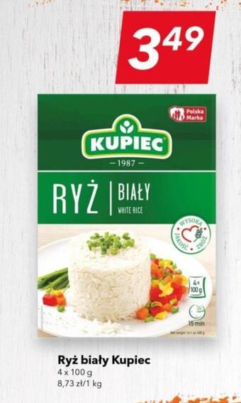 Lewiatan Ryż biały Kupiec 4x100g oferta