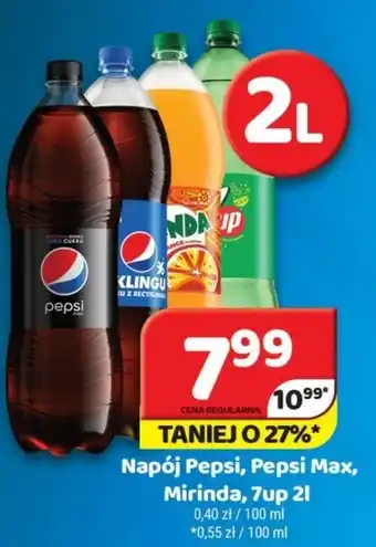 Delfin Napój Pepsi Pepsi Max Mirinda, 7up 2l oferta