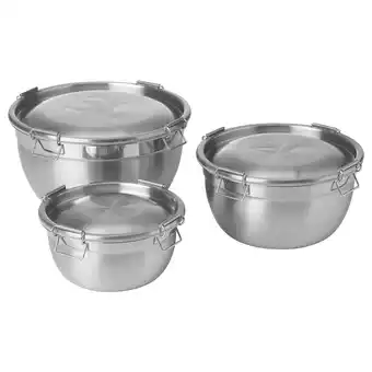 IKEA Ciklid miska z pokrywką, kpl 3 szt oferta