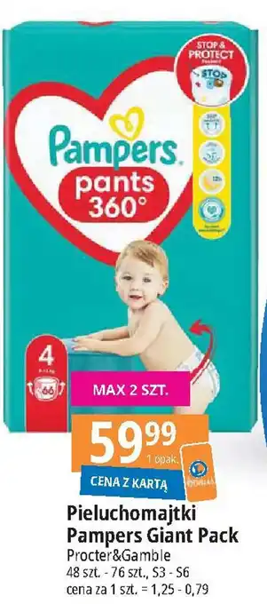 E.Leclerc Pieluchomajtki Pampers Giant Pack oferta