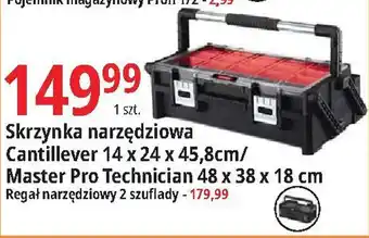 E.Leclerc Skrzynka narzędziowa Cantillever 14 x 24 x 45,8cm/ Master Pro Technician 48 x 38 x 18 cm oferta