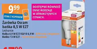 E.Leclerc Żarówka Osram bańka 8,5 W E27 oferta