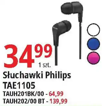 E.Leclerc Słuchawki Philips TAE1105 oferta